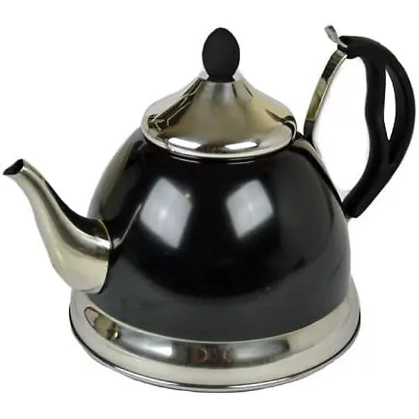 Black Stainless Steel Lightweight Kettle 1.5L Camping Fishing Cordless